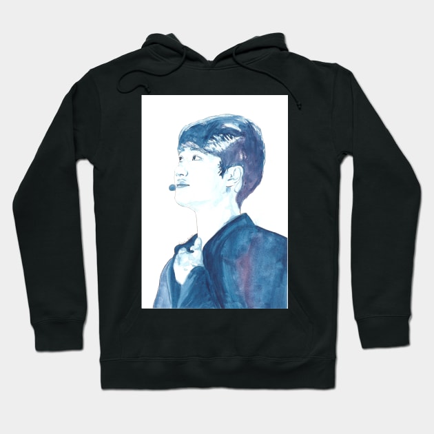 EXO D.O Watercolour Design by NiamhYoungArt Hoodie by NiamhYoungArt